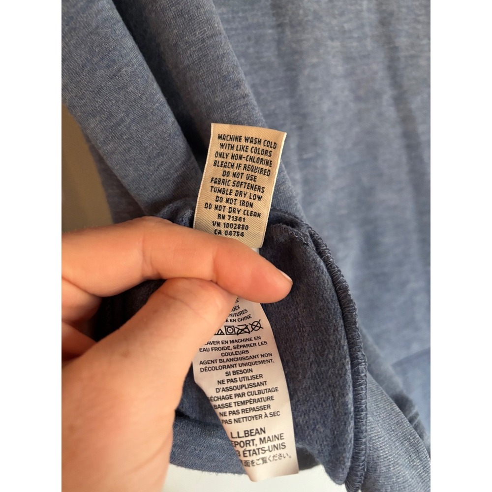 LL Bean Raglan Sweatshirt‎ Heather Blue Crewneck Casual Petite Womens S - Picture 5 of 5